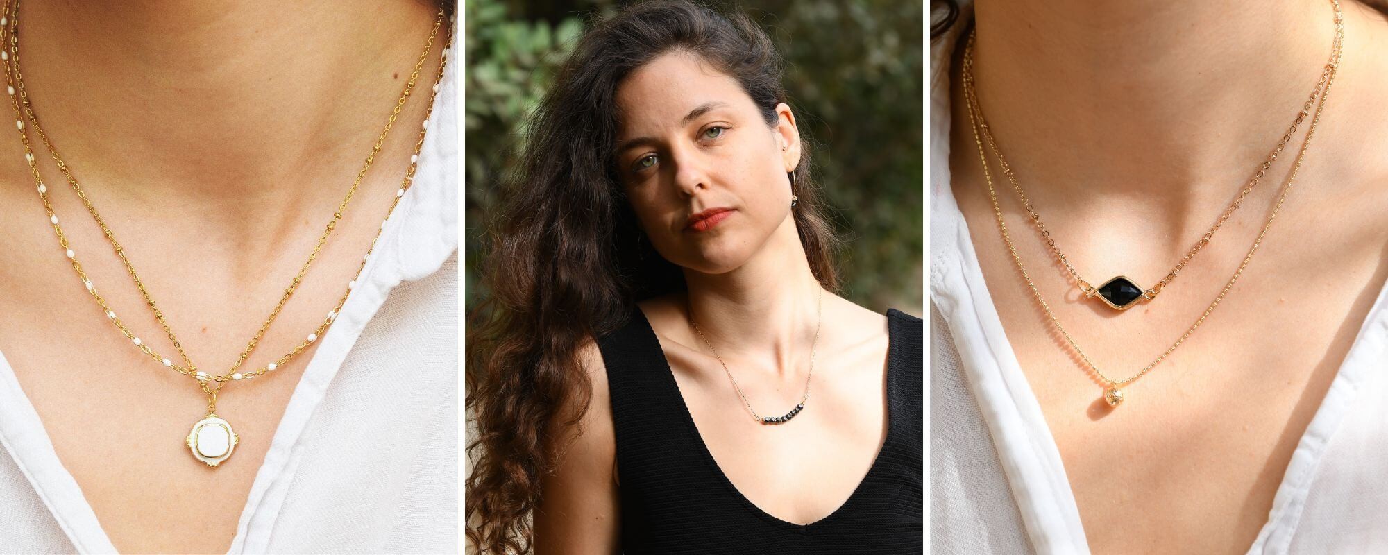 dainty layered necklaces - shoham bohemian jewelry